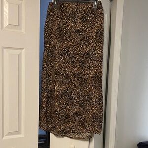Old Navy Animal Print Maxi Skirt in Brown and Black